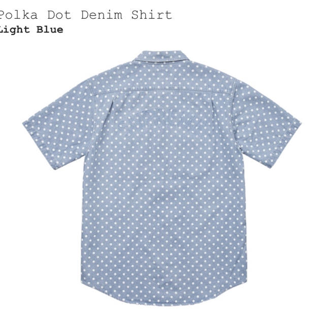 Supreme Polka Dot Denim Shirt blue 青 XL