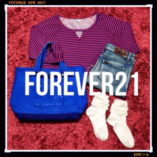 フォーエバートゥエンティーワン(FOREVER 21)のForever21 ボーダートレーナー(トレーナー/スウェット)