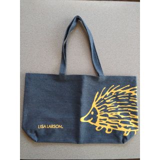 リサラーソン(Lisa Larson)の【新品】リサラーソン　オリジナルデニム調バッグ　ハリネズミ（ライトブルー）(トートバッグ)