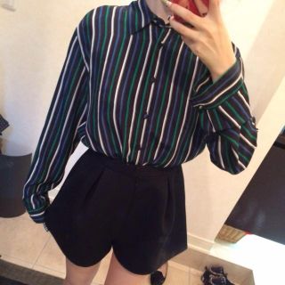 マウジー(moussy)の★moussy ストライプサテンシャツ★(シャツ/ブラウス(長袖/七分))