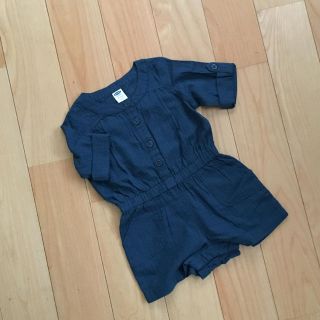 オールドネイビー(Old Navy)の#OLDNAVY ஐ新品タグ付ஐ 80cm半袖ロンパース カバーオール(カバーオール)