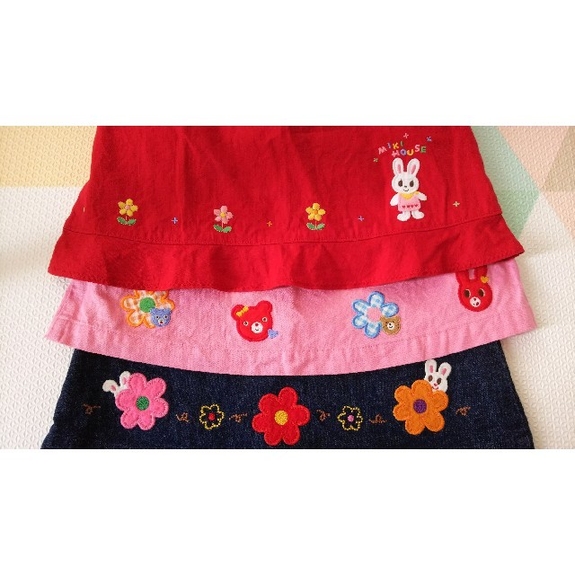mikihouse(ミキハウス)のMIKI HOUSE ホットビスケッツ ジャンパースカート キッズ/ベビー/マタニティのキッズ服女の子用(90cm~)(スカート)の商品写真