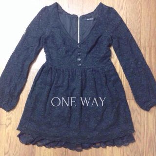 ワンウェイ(one*way)のone*way 総レースロンパース(ミニワンピース)