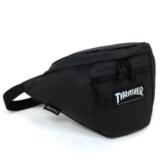 スラッシャー(THRASHER)の【THRASHER】ウエストバッグ［BLACK×MAG LOGO］(ウエストポーチ)