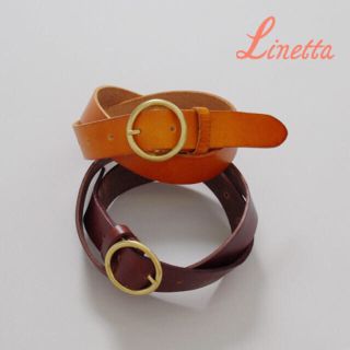 リネッタ(Linetta)のLinetta 丸バックルレザーベルト(ベルト)