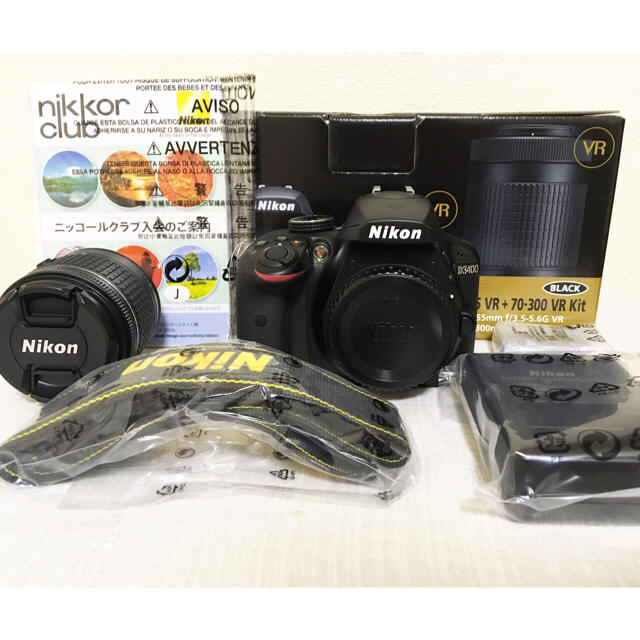 ❤️新学期セール❤️新品ニコン D3400 レンズキット 18-55mmブラック