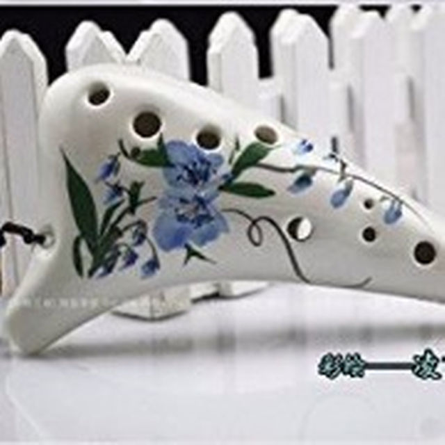 オカリナ　ocarina　アルトC　陶器製　凌霄花(ノウゼンカズラ)　初心者向け 楽器の和楽器(その他)の商品写真