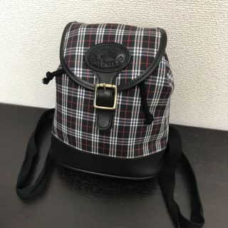 バーバリー(BURBERRY)のバーバリー  リュック  ミニ  チェック柄  ナイロン/レザー(リュック/バックパック)