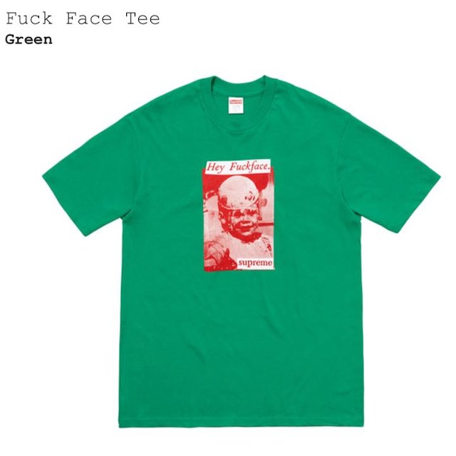 M 緑 supreme fuck face tee シュプリーム Tシャツ 新品 2