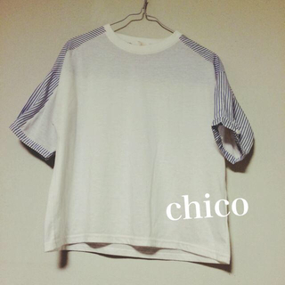 フーズフーチコ(who's who Chico)のchico♡ストライプPO(シャツ/ブラウス(半袖/袖なし))