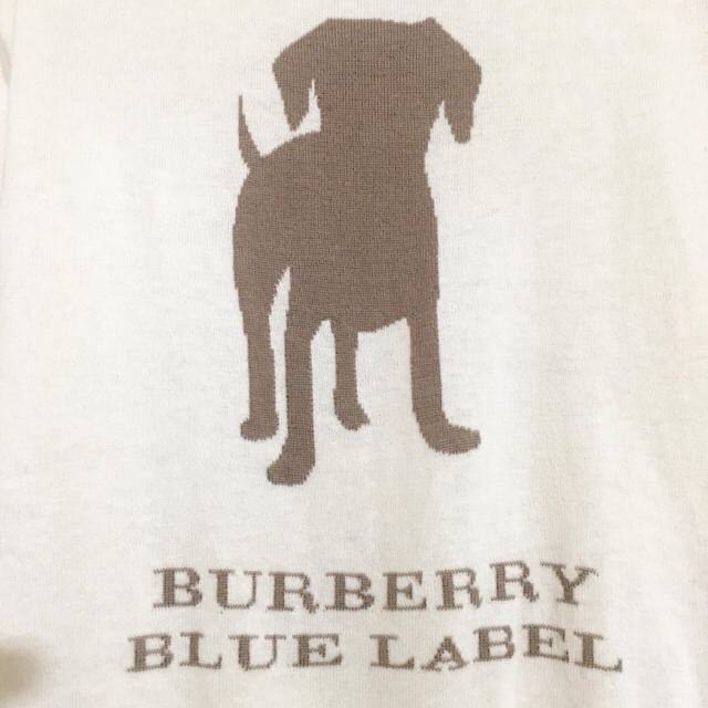 BURBERRY(バーバリー)のタカ5831様専用☺︎バーバリー 犬 春ニット 白 レディース  ニット 春物 レディースのトップス(カットソー(長袖/七分))の商品写真