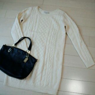 クリアインプレッション(CLEAR IMPRESSION)のスヌード付きニットワンピ♡未使用品(ミニワンピース)