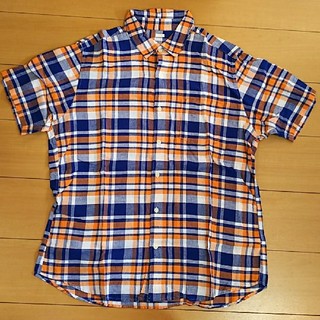 ジーユー(GU)の【美品】gu ジーユー ギンガム チェック シャツ 半袖 XL(シャツ)
