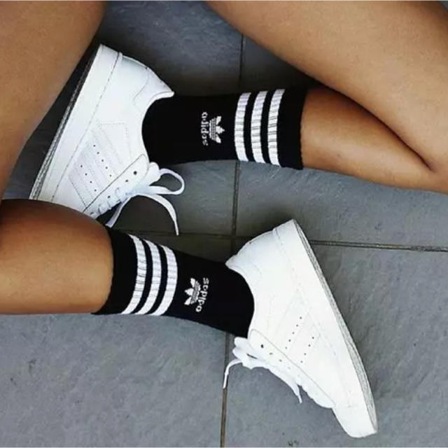 adidas(アディダス)の☆adidas/アディダス/モデル・プロ愛用SOCKS/ソックス☆BLA/WHI メンズのレッグウェア(ソックス)の商品写真