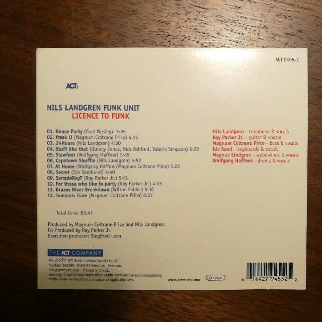 【ori様専用】Nils Landgren / License to Funk エンタメ/ホビーのCD(R&B/ソウル)の商品写真