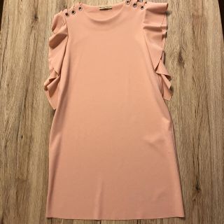 ザラ(ZARA)の試着のみ★ZARA ザラ フリルワンピース size S(ひざ丈ワンピース)