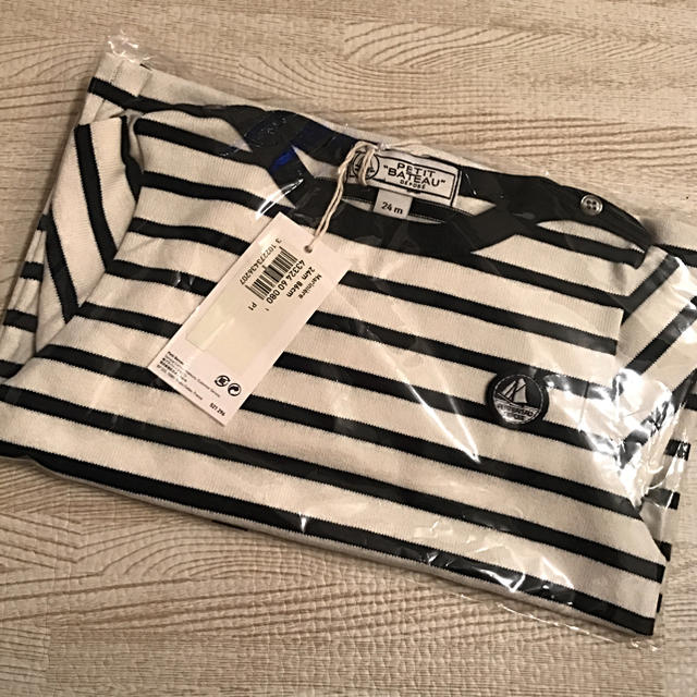 PETIT BATEAU(プチバトー)のプチバトー 18SS マリニエール 長袖プルオーバー 24m 新品 キッズ/ベビー/マタニティのベビー服(~85cm)(シャツ/カットソー)の商品写真