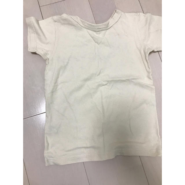 MARKEY'S(マーキーズ)のきなり生成りキナリＴシャツ恐竜グリーン男の子100cmマーキーズホワイト キッズ/ベビー/マタニティのキッズ服男の子用(90cm~)(Tシャツ/カットソー)の商品写真