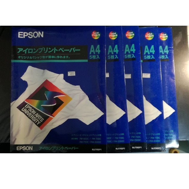 EPSON(エプソン)のA4アイロンプリントペーパー25枚 インテリア/住まい/日用品の文房具(その他)の商品写真