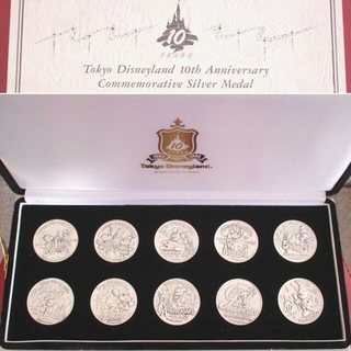 東京ディズニーランド 開園10周年 純銀製 記念メダル