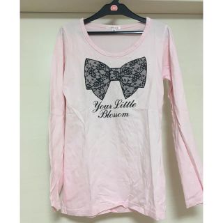 ハニーズ(HONEYS)のレースリボン♡ピンクロンＴ♡長袖カットソー(Tシャツ(長袖/七分))