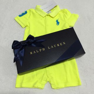 ラルフローレン(Ralph Lauren)の新品✨ビッグポニー×ナンバリング ロンパース 9M/75(ロンパース)