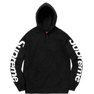 シュプリーム(Supreme)のM 黒 supreme sideline hooded sweatshirt(パーカー)