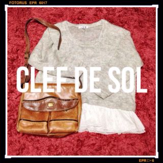 クレドソル(CLEF DE SOL)のCLEF DE SOL 裾レースニット(ニット/セーター)