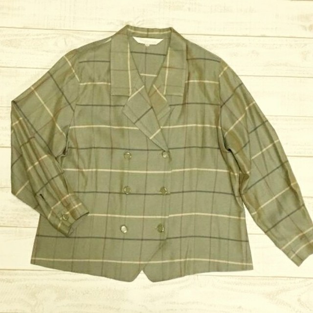 BURBERRY(バーバリー)の
高級ウールシルク バーバリー ジャケットブルゾン チェック Burberry レディースのトップス(シャツ/ブラウス(長袖/七分))の商品写真