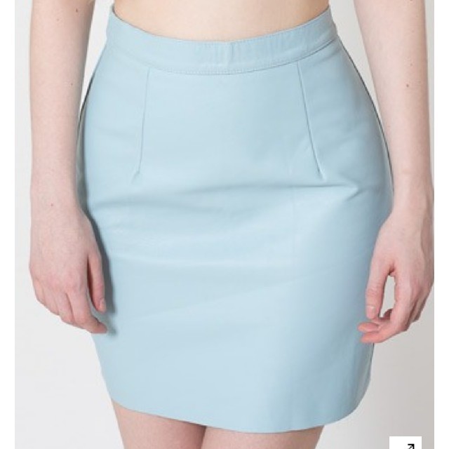 American Apparel(アメリカンアパレル)のレザー　パステル　ミニスカート レディースのスカート(ミニスカート)の商品写真