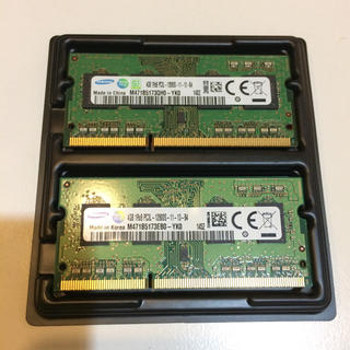サムスン(SAMSUNG)のノート用メモリ PC3L-12800S 4GB×2枚＝8GB 動作確認済(PCパーツ)