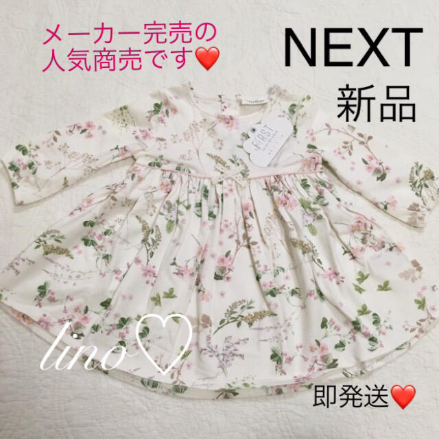 NEXT(ネクスト)のフローラルワンピース12-18M NEXT ネクスト linoネクスト  キッズ/ベビー/マタニティのベビー服(~85cm)(ワンピース)の商品写真