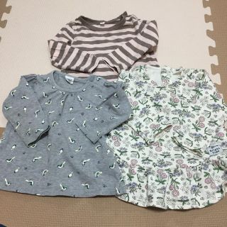 ムジルシリョウヒン(MUJI (無印良品))のトップス三点セット☆女の子80(シャツ/カットソー)