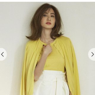 ニジュウサンク(23区)の2018ss 新品 23区 32サイズ カーディガン イエロー(カーディガン)