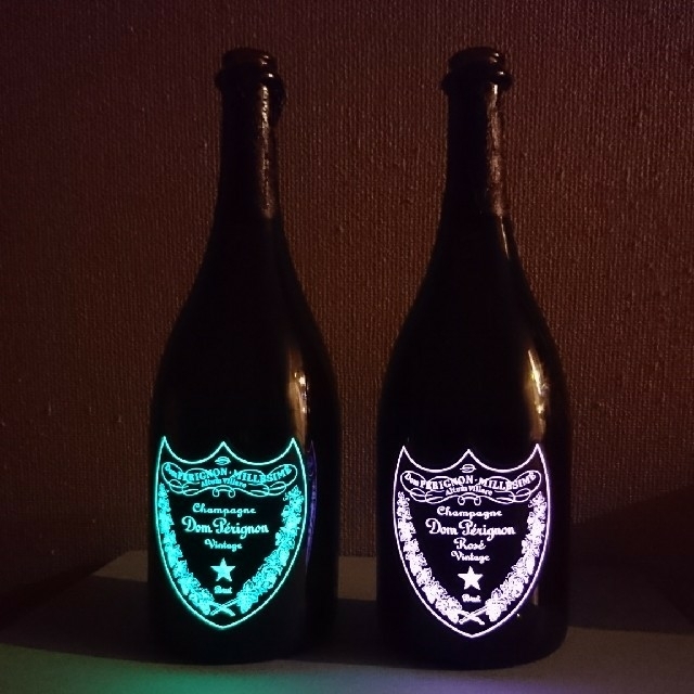 光るドンペリルミナス白、ピンク空瓶2本セット！ | フリマアプリ ラクマ