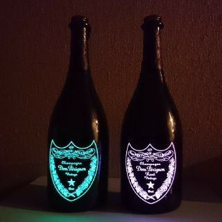 ドンペリニヨン(Dom Pérignon)の光るドンペリルミナス白、ピンク空瓶2本セット！(シャンパン/スパークリングワイン)