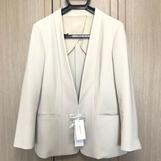 スーツカンパニー(THE SUIT COMPANY)の春夏新作★スーツカンパニー ツイルストレッチVネックノーカラージャケット(ノーカラージャケット)