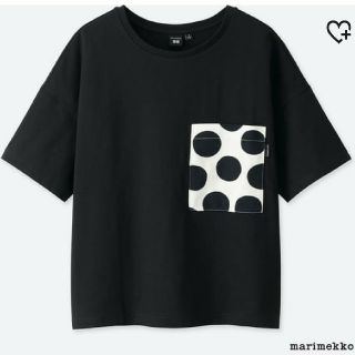 ユニクロ(UNIQLO)のユニクロ　マリメッコ　ドットTシャツ　XLサイズ　新品(クロップドパンツ)