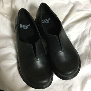 ドクターマーチン(Dr.Martens)のDr.martens スリッポン レザー ラバー 丸靴 シンプル ブラック(スリッポン/モカシン)