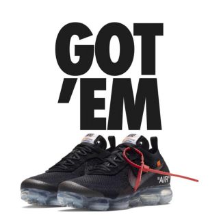 オフホワイト(OFF-WHITE)の新品 off-white NIKE vapormax 26.0(スニーカー)