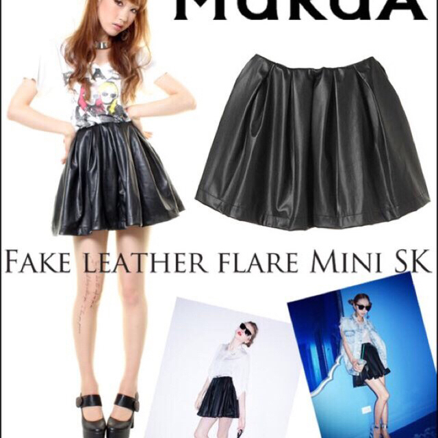 MURUA(ムルーア)のMURUAレザースカート レディースのスカート(ミニスカート)の商品写真