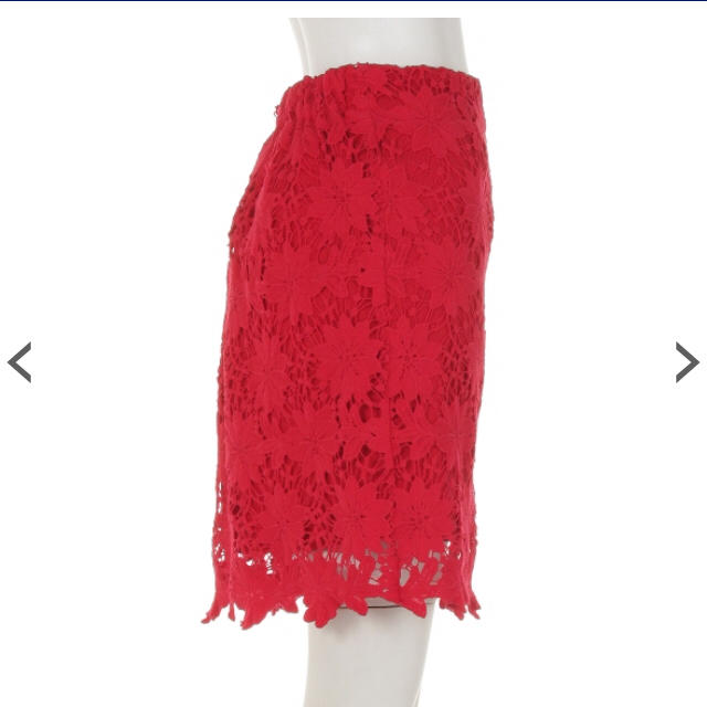 archives(アルシーヴ)の新品 未使用 アルシーブ レース赤 スカートMサイズ 大幅値下げ‼️定価5290 レディースのスカート(その他)の商品写真