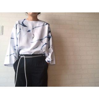 ハレ(HARE)の美品○ハレ ７分袖 総柄 スモック M(Tシャツ/カットソー(七分/長袖))