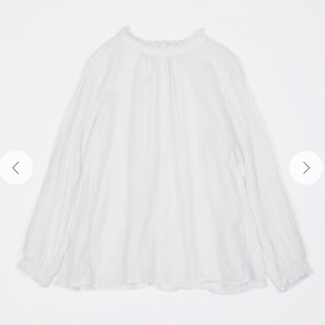 新品未使用 ネストローブ 人気商品 リネンスタンドフリルブラウス