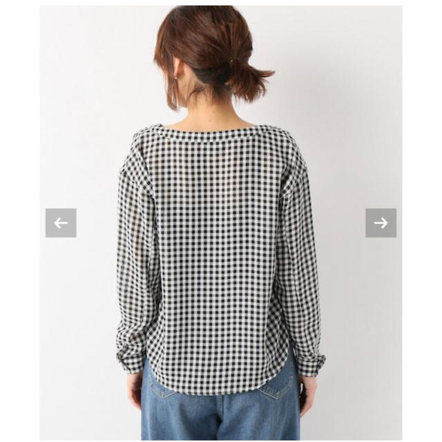 新品 SLOBE IENA ギンガムVネックブラウス