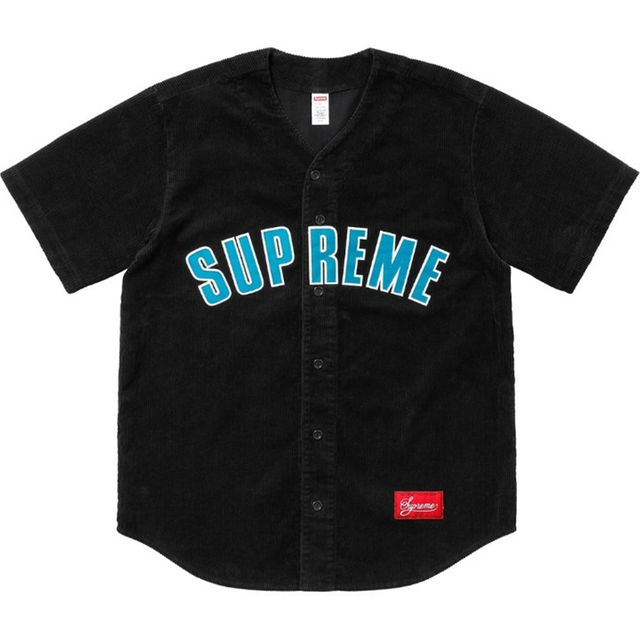 送料込み M Supreme Corduroy Baseball Jersey