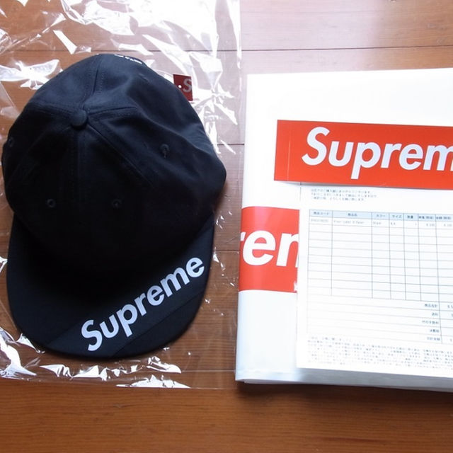 送料込み Supreme Visor Label 6-Panel Black