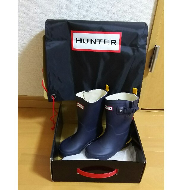 HUNTER(ハンター)のYuko Aoki様専用☆HUNTER ☆キッズ長靴 ネイビー16cm 新品 キッズ/ベビー/マタニティのキッズ靴/シューズ(15cm~)(長靴/レインシューズ)の商品写真