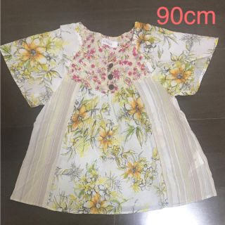 ブランシェス(Branshes)の花柄ブラウス：90cm(ブラウス)