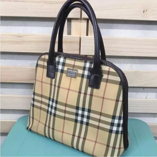BURBERRY LONDON バーバリー ロンドン ハンドバッグ チェック | フリマアプリ ラクマ